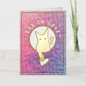 Ode aan Liefde Kat Foliekaart - Adiela Akoo Folie Wenskaart (Voorkant)