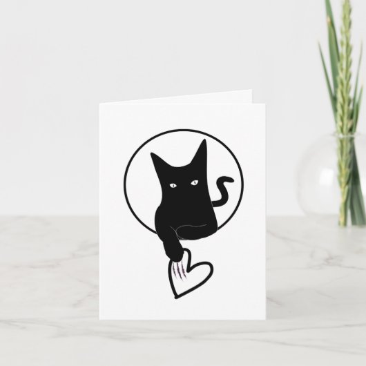 Ode aan Liefde Kat Gevouwen Nota Kaart - Adiela Ak (Voorkant)