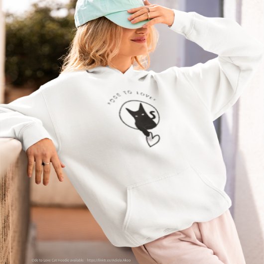 Ode aan Liefde Kat Hoodie van Dichteres Adiela Ako