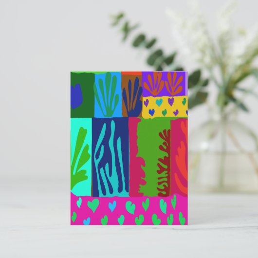 Ode aan Matisse Collage Briefkaart (Staand voorkant)
