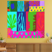 Ode aan Matisse Collage Canvas Afdruk (Insitu (Woonkamer))