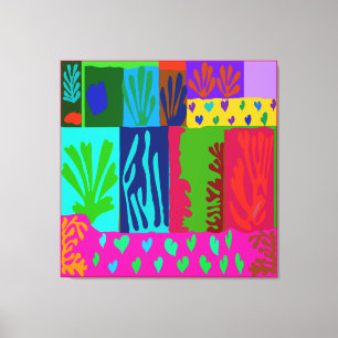 Ode aan Matisse Collage Canvas Afdruk