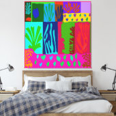 Ode aan Matisse Collage Canvas Afdruk (Insitu (Slaapkamer))