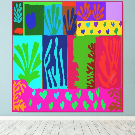 Ode aan Matisse Collage Canvas Afdruk (Insitu (Houten vloer))