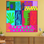 Ode aan Matisse Collage Canvas Afdruk (Insitu (Woonkamer))