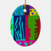 Ode aan Matisse Collage Keramisch Ornament (Voorkant)