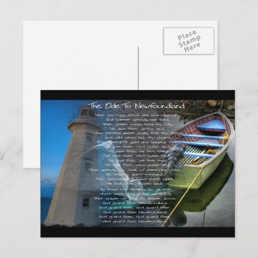 Ode aan Newfoundland Briefkaart (Voorkant / Achterkant)