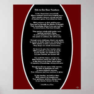 Ode aan onze lieve leraren Gedicht Poster HAMbyWG
