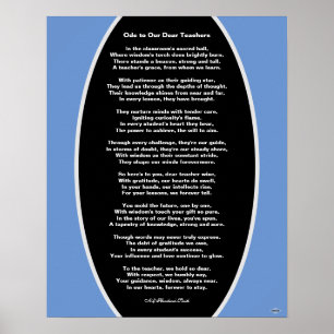 Ode aan Onze Lieve Leraren Gedicht Poster HAMbyWG