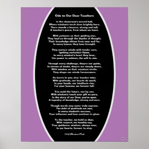 Ode aan onze lieve leraren Gedicht Poster HAMbyWG