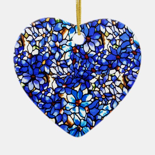 Ode aan Tiffany Clematis Keramisch Ornament (Voorkant)