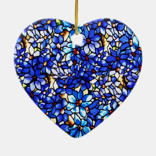 Ode aan Tiffany Clematis Keramisch Ornament (Achterkant)