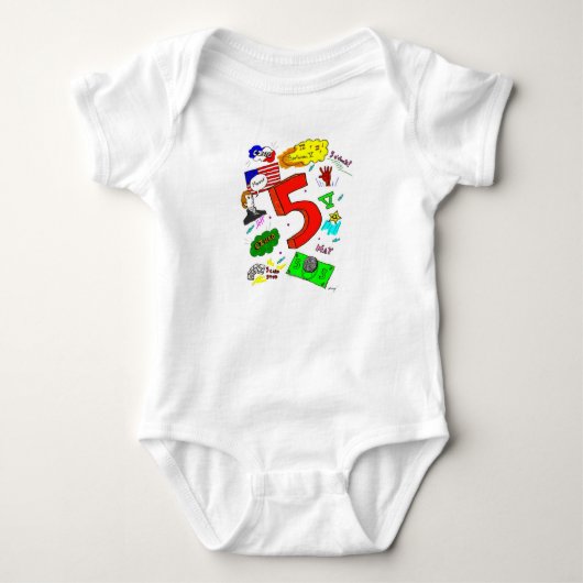 Ode aan Vijf Creeper van de Baby Romper (Voorkant)