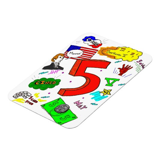 Ode aan vijf Flexible Magnet Magneet (Linkerzijde)