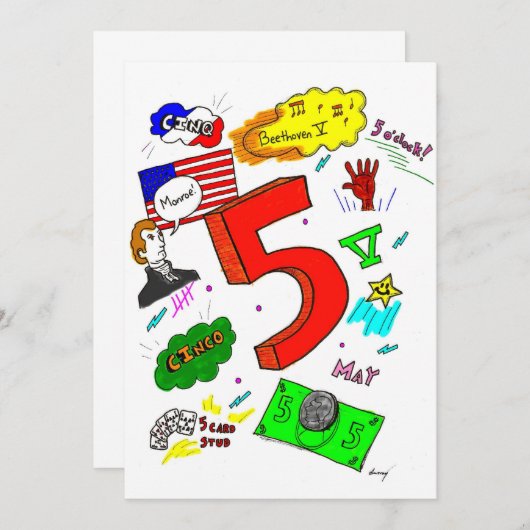 Ode aan Vijf Uitnodigingen (Voorkant / Achterkant)