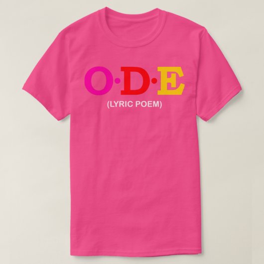 Ode lyrisch gedicht t-shirt (Design voorkant)