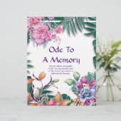 Ode naar een gepersonaliseerd papier voor geheugen (Staand voorkant)