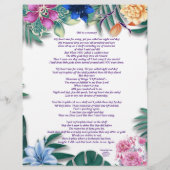 Ode naar een gepersonaliseerd papier voor geheugen (Achterkant)