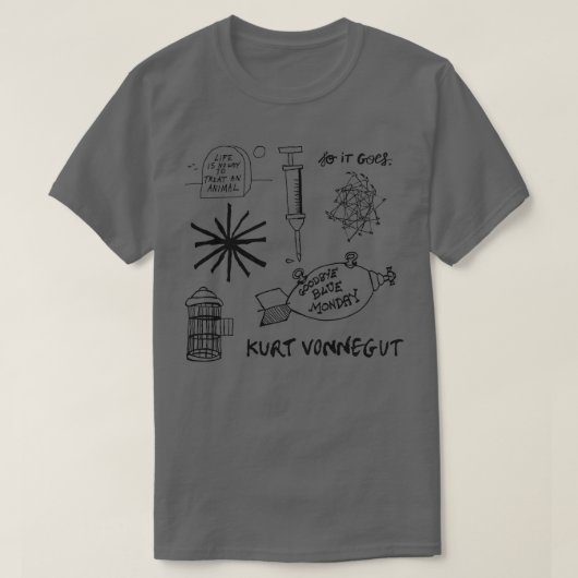 Ode naar Vonnegut Pattern T-shirt (Design voorkant)