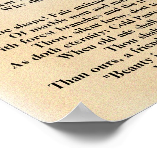 Ode op een Grecian Urn Poster (Hoek)