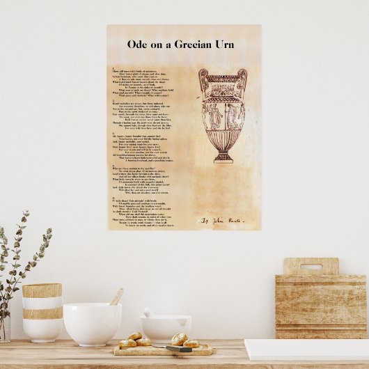 Ode op een Grecian Urn Poster (Keuken)