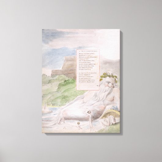 Ode op een ver perspectief van Eton College, van ' Canvas Afdruk (Voorkant)