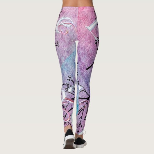 Ode to Love Active Draag door Adiela Akoo Leggings (Achterkant)