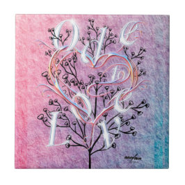 Ode to Love Ceramic Tegel door Poet Adiela Akoo Tegeltje