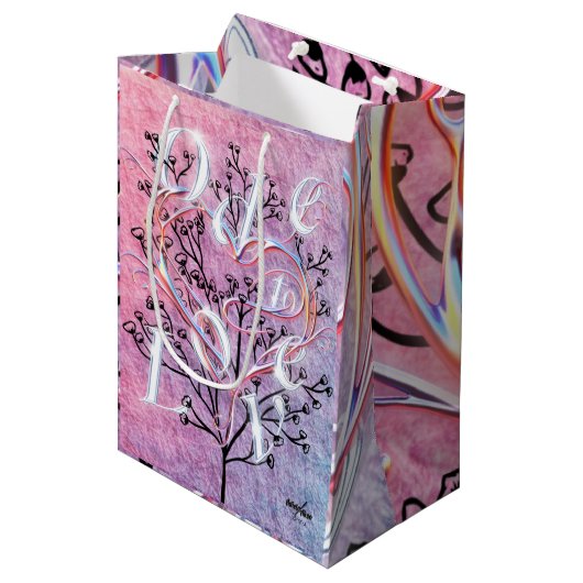 Ode to Love Gift Bag van Poet Adiela Akoo Medium Cadeauzakje (Voorkant Gekanteld)