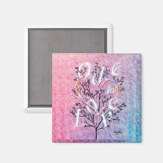 Ode to Love Square Magnet (Voorkant / Achterkant)