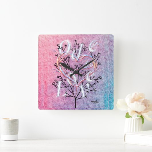 Ode to Love Square Wall klok (Huis)