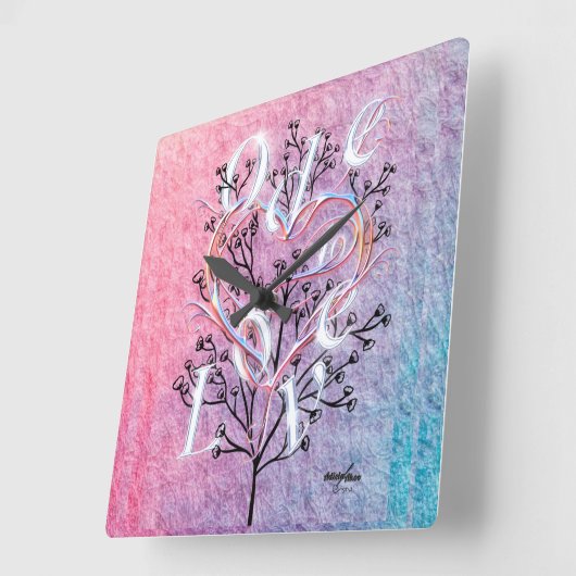 Ode to Love Square Wall klok (Hoek)