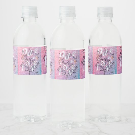 Ode to Love Water Bottle Label by Adiela Akoo Waterfles Etiket (Flessen)