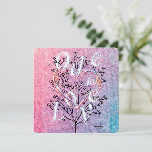 Ode to Love Wenskaart van Poet Adiela Akoo Feestdagenkaart (Staand voorkant)