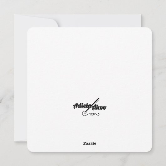 Ode to Love Wenskaart van Poet Adiela Akoo Feestdagenkaart (Achterkant)