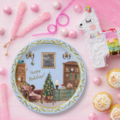 Ode to The Nutcracker Ballet Blue Papieren Bordje (Feest)