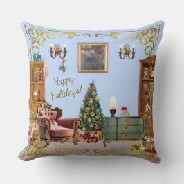 Ode to The Nutcracker Ballet Blue Throw Pillow Kussen