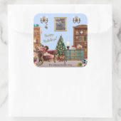 Ode to The Nutcracker Ballet Blue Vierkante Sticker (Tas)