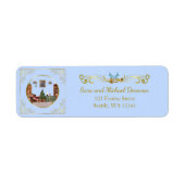 Ode to The Nutcracker Blue Tile Address Label (Voorkant)