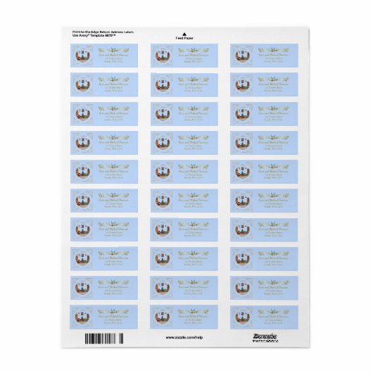 Ode to The Nutcracker Blue Tile Address Label (Full Sheet)
