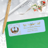 Ode to The Nutcracker Blue Tile Address Label
