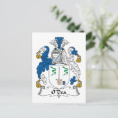 O'Dea of Day Family Crest Briefkaart (Staand voorkant)
