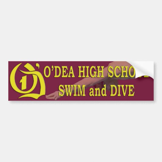 O'Dea Swim en Dive Bumpersticker 1 (Voorkant)