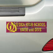 O'Dea Swim en Dive Bumpersticker Versie 2 (Op auto)