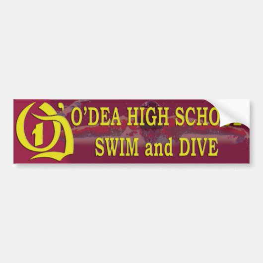 O'Dea Swim en Dive Bumpersticker Versie 2 (Voorkant)