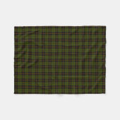 Odee leger groen plaid zwart sinaasappel streep fleece deken (Voorkant (Horizontaal))