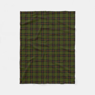 Odee leger groen plaid zwart sinaasappel streep fleece deken