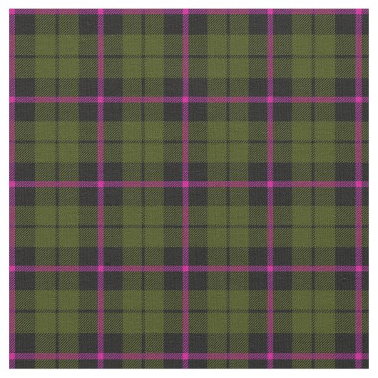 odee legergroene roze streep plaid print2 stof (Close Up)