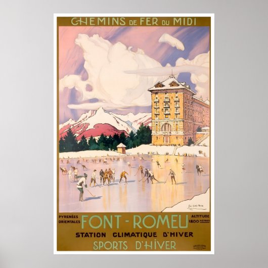 Odeillo Reisposter Font-Romeu Kunst Via Frankrijk Poster (Voorkant)