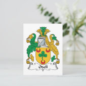 Odell Family Crest Briefkaart (Staand voorkant)